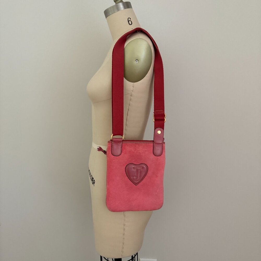Vintage Juicy Couture Purse Crossbody Bag Terry Cloth Pink Barbiecore Y2K - Picture 4 of 10